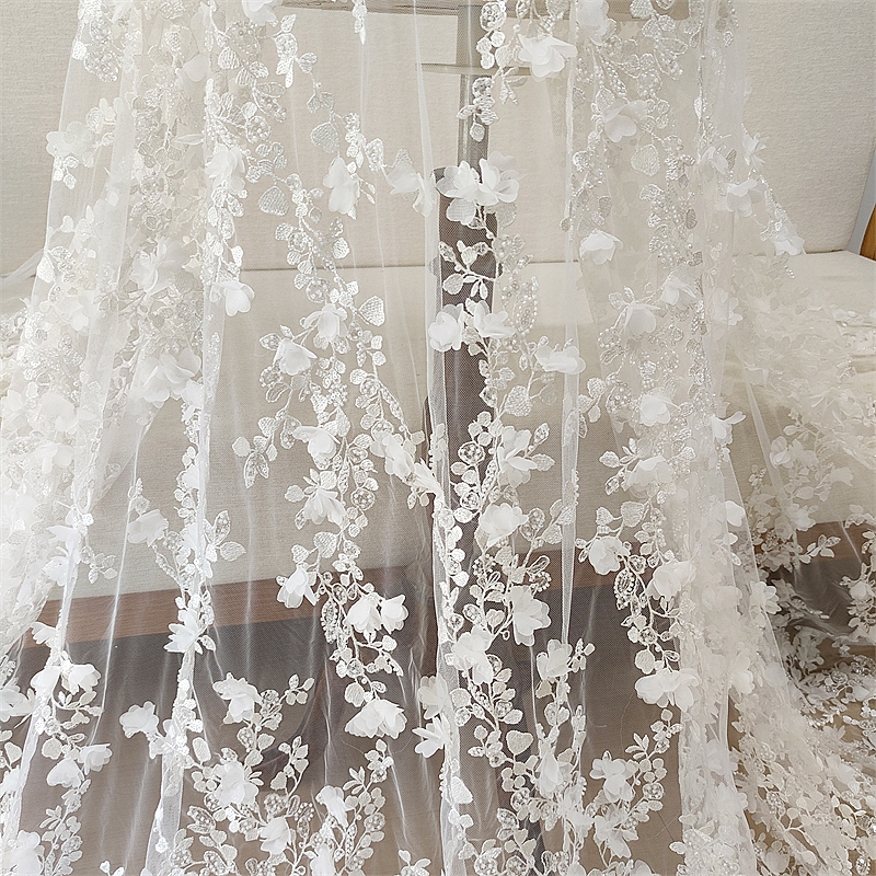 Ivory 3D Floral Hand Beaded La - Craft Embellishment review and price