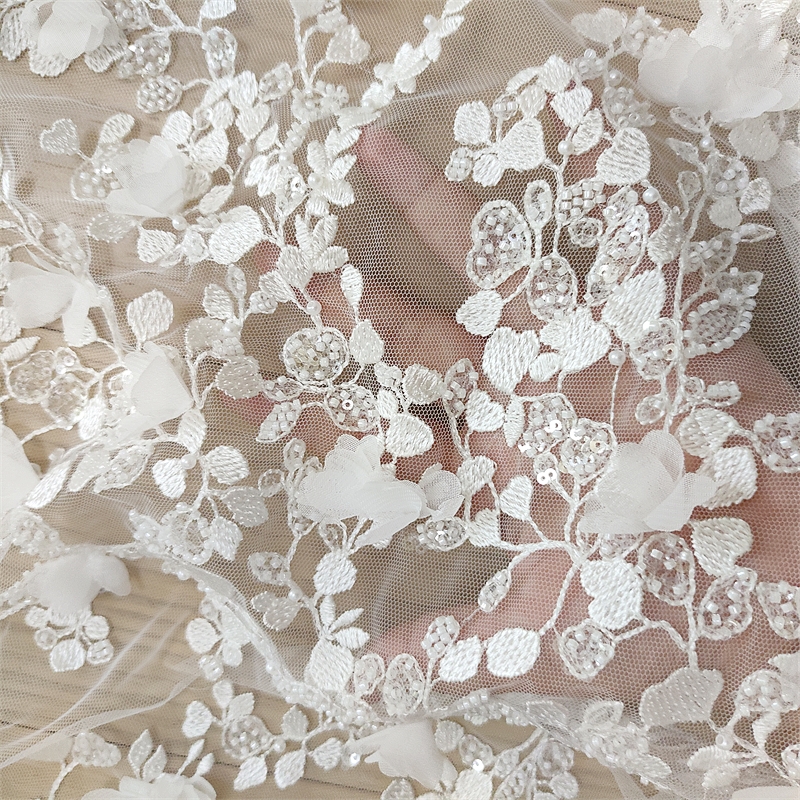Ivory 3D Floral Hand Beaded La - Craft Embellishment review and price