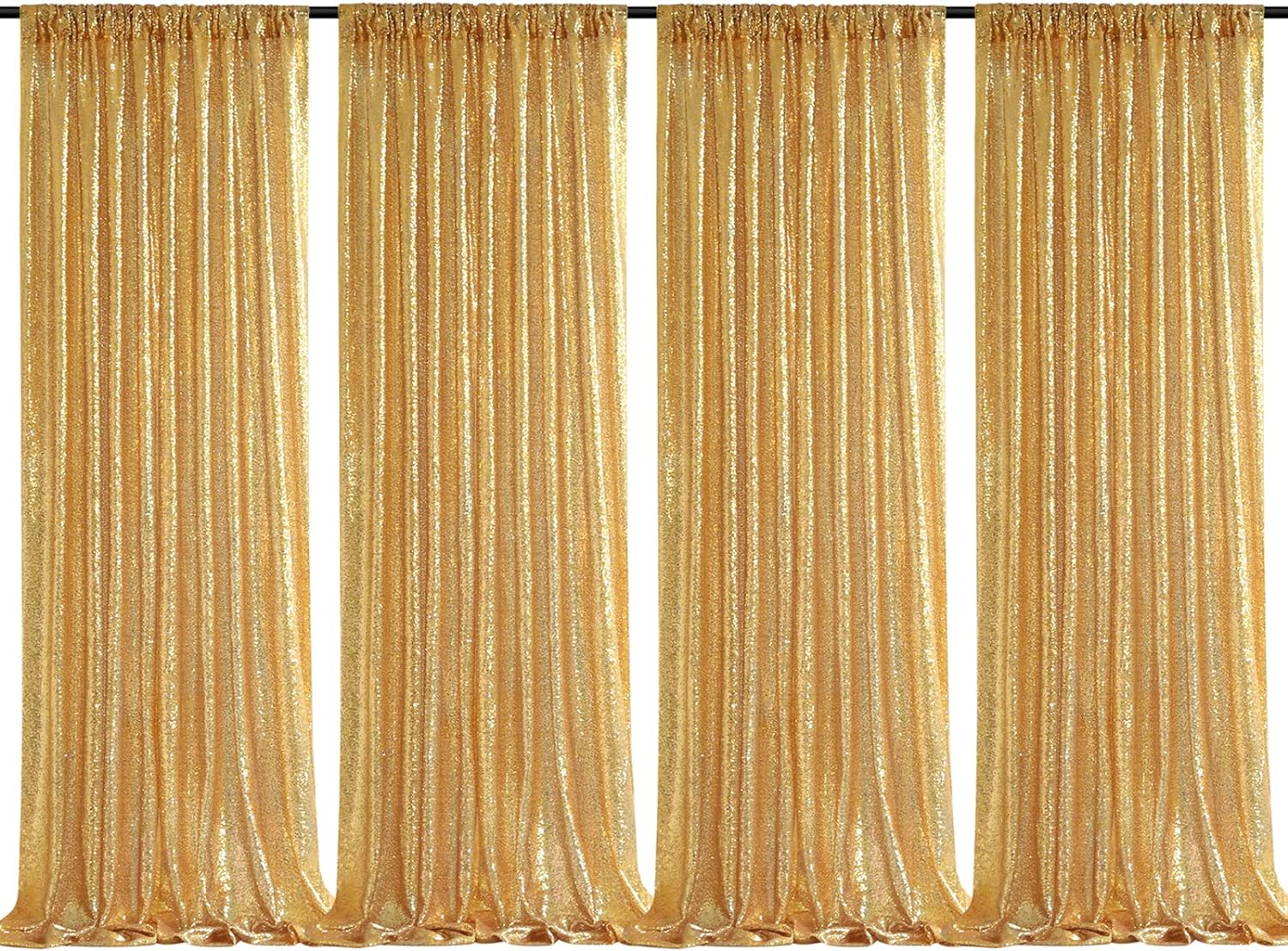 2×8FT-4PCS Gold Sequin Backdro - Sequin Fabric Panel review and price