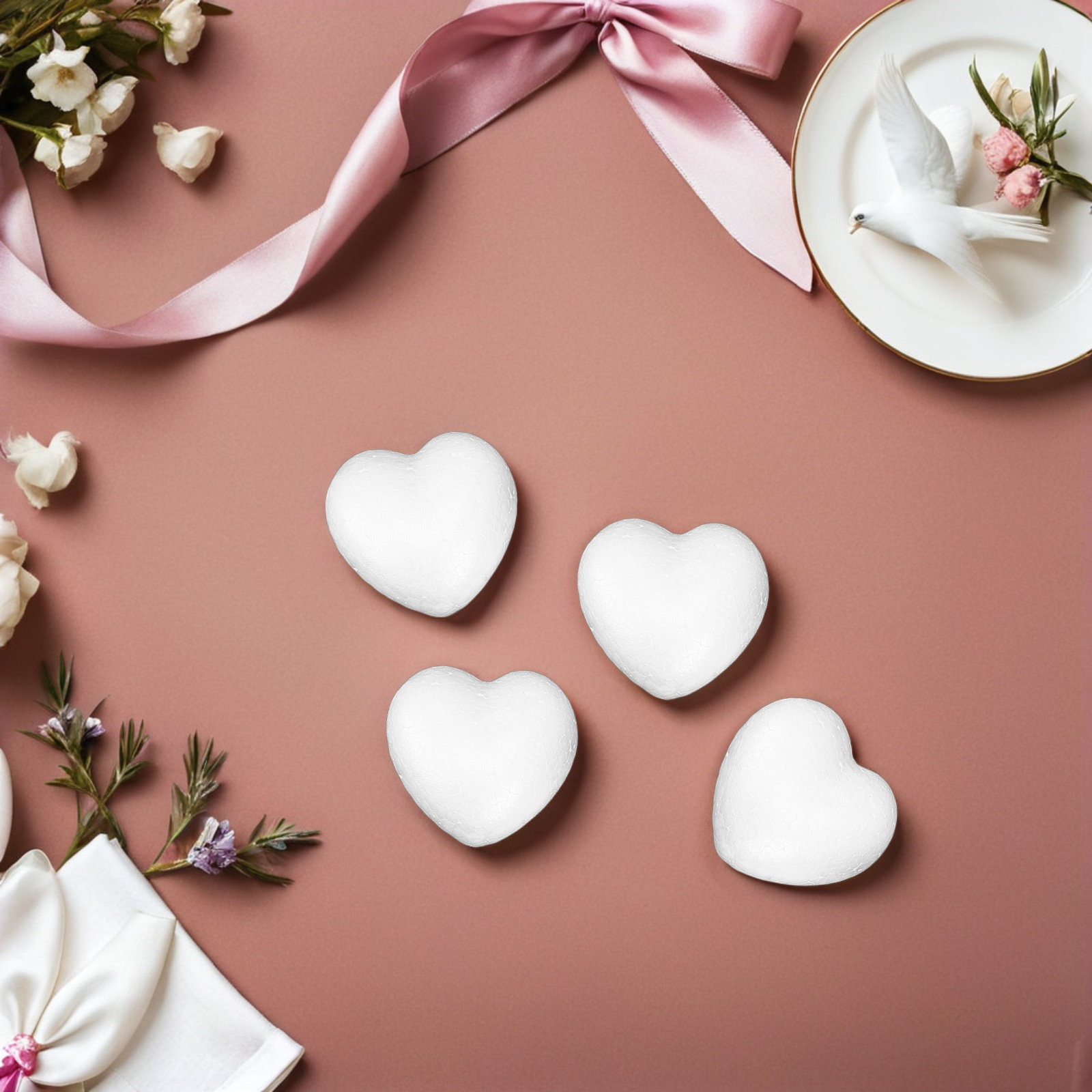 20Pcs Blank Heart Foam Balls L - Craft Embellishment review and price