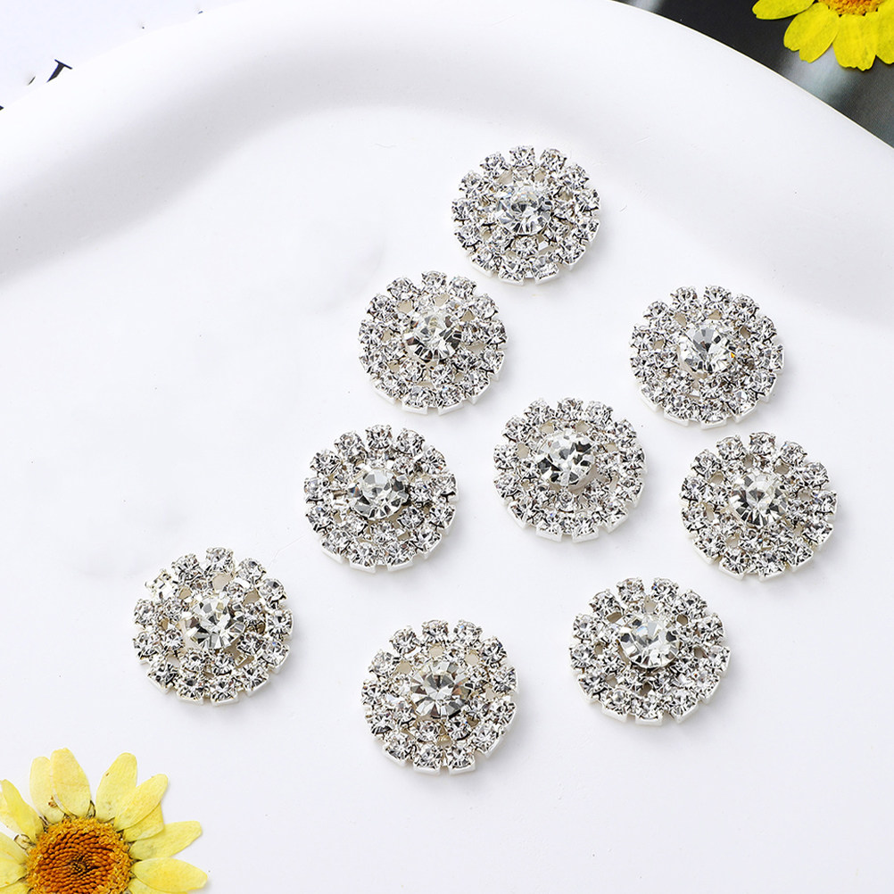 10Pcs Round Rhinestone Buttons - Craft Embellishment review and price