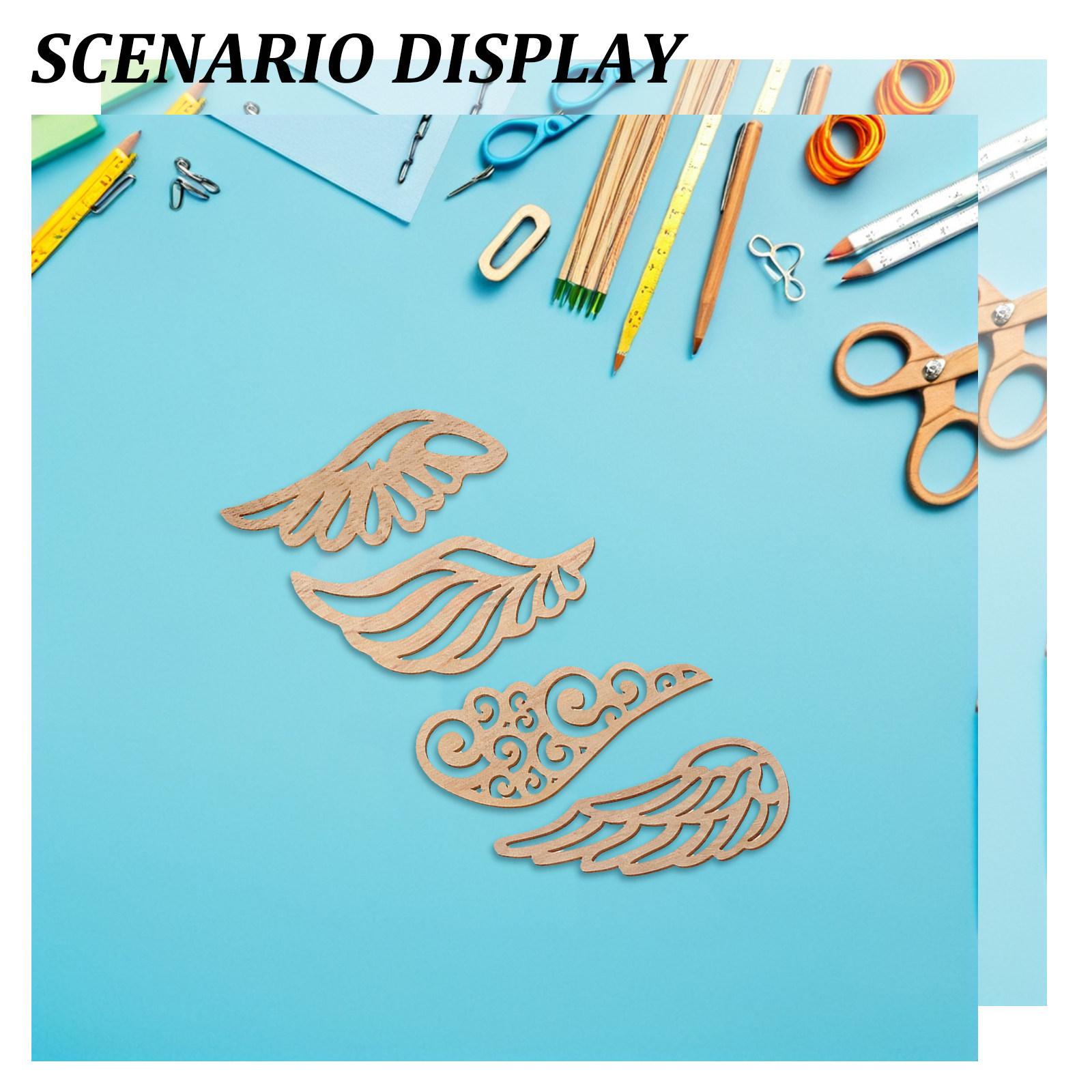 40Pcs Wood Wings Cutouts Natur - Christmas Craft Embellishment review and price
