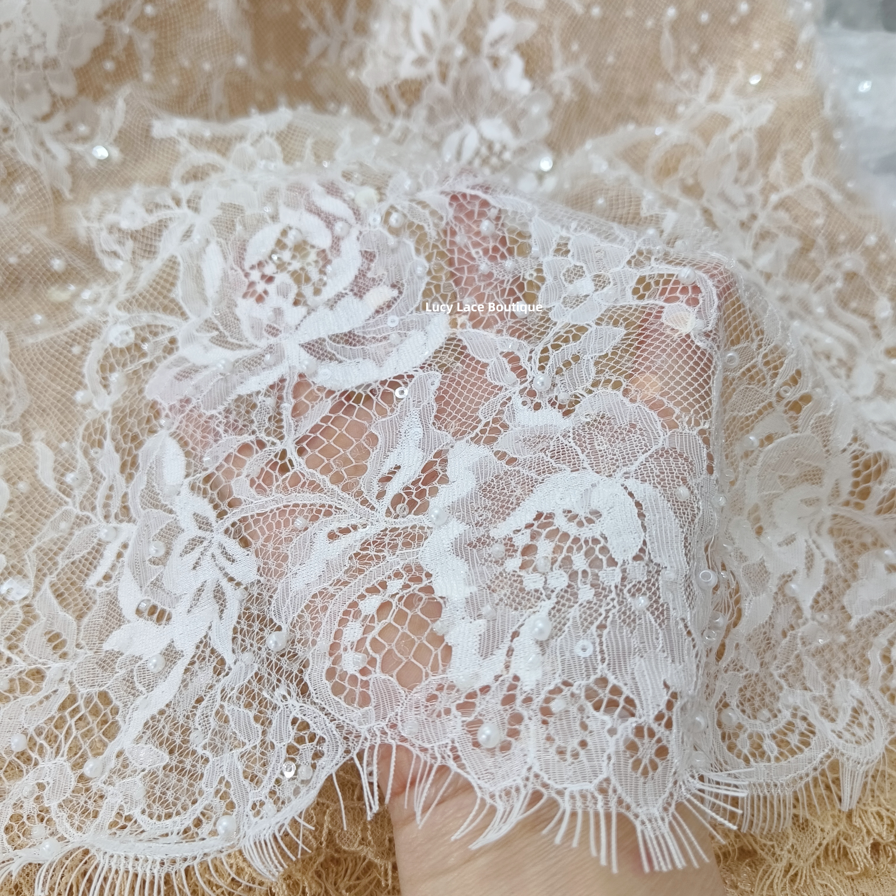 1 Panel 1.5M Wide 3M Long Off  - Sequin Fabric Panel review and price