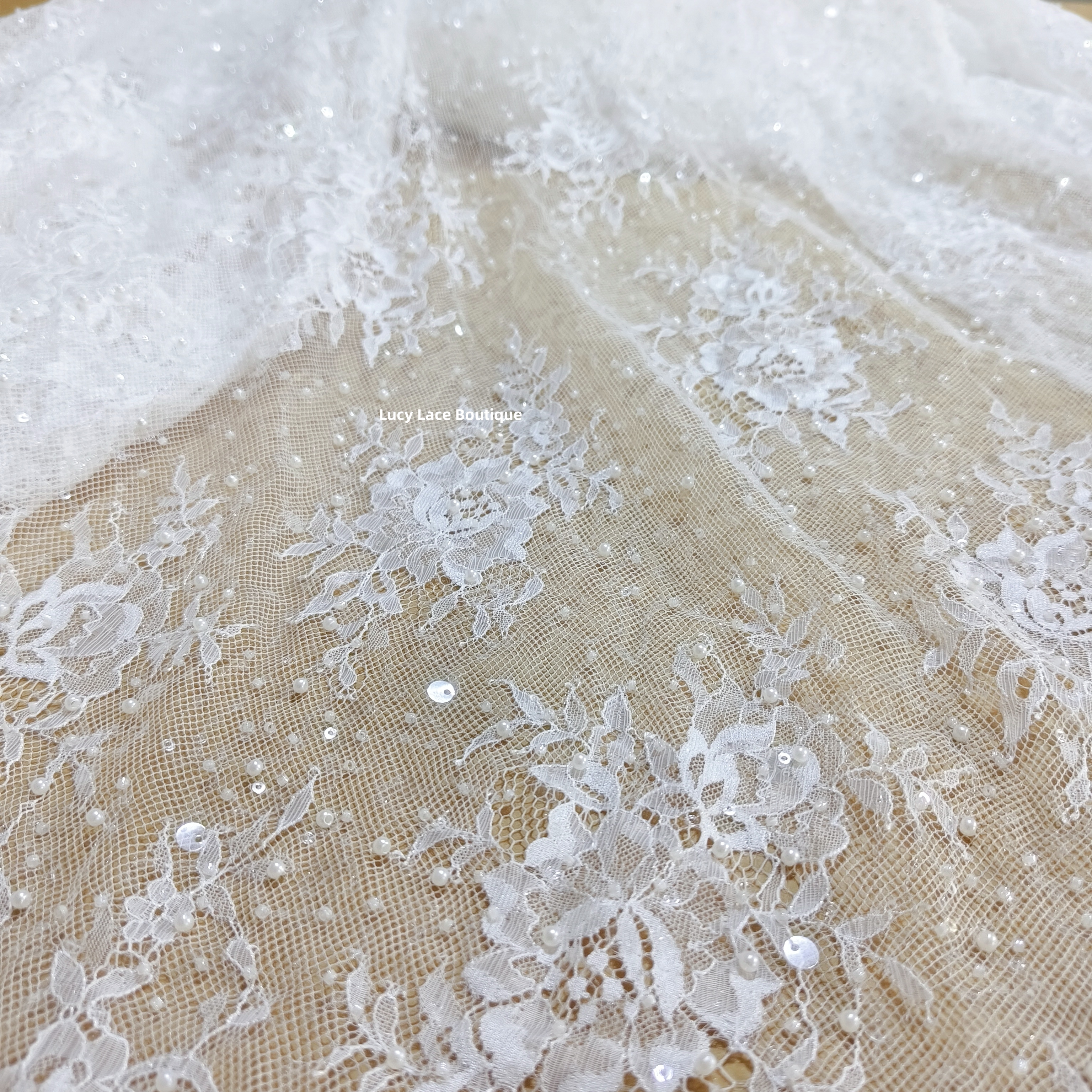 1 Panel 1.5M Wide 3M Long Off  - Sequin Fabric Panel review and price