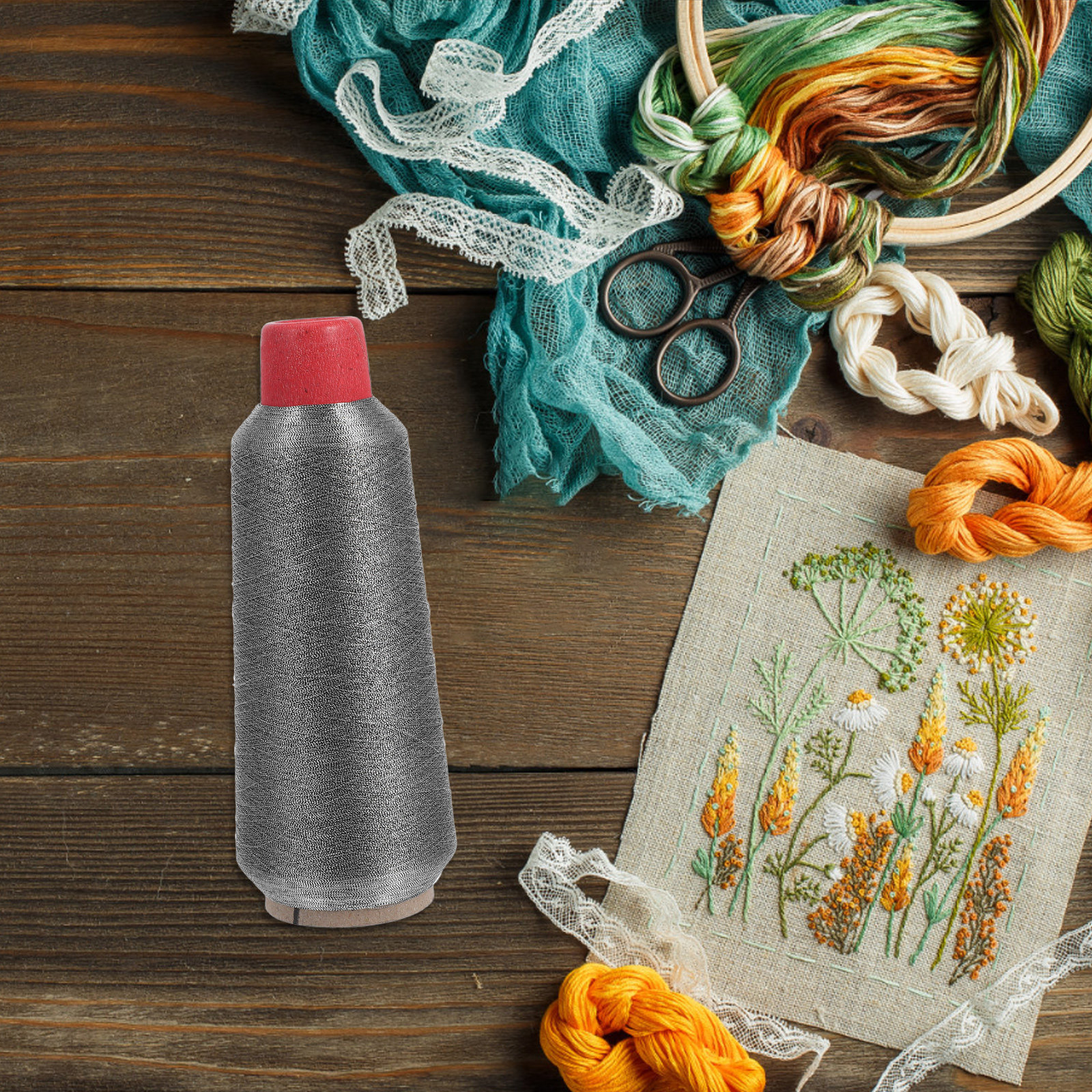1 Roll Silver Embroidery Threa - Embroidery Craft review and price