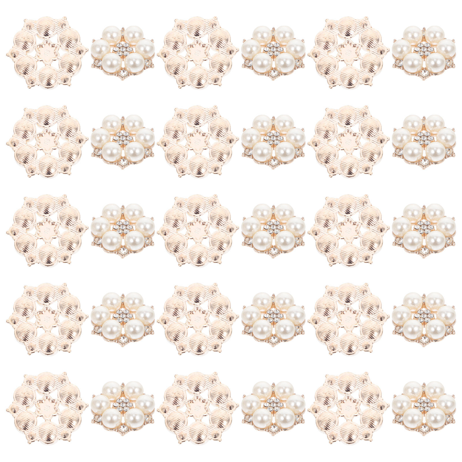 30Pcs Pearl Flower Buttons DIY - Craft Embellishment review and price