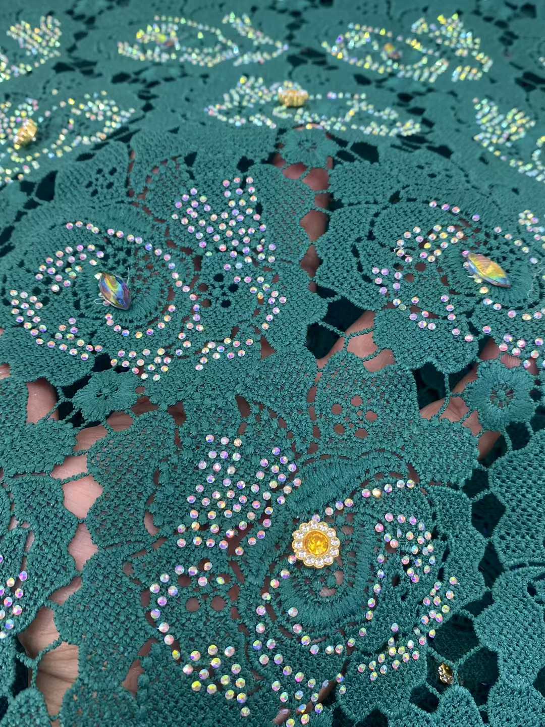 Latest Cord Guipure Lace Fabri - Crystal Mesh Fabric review and price