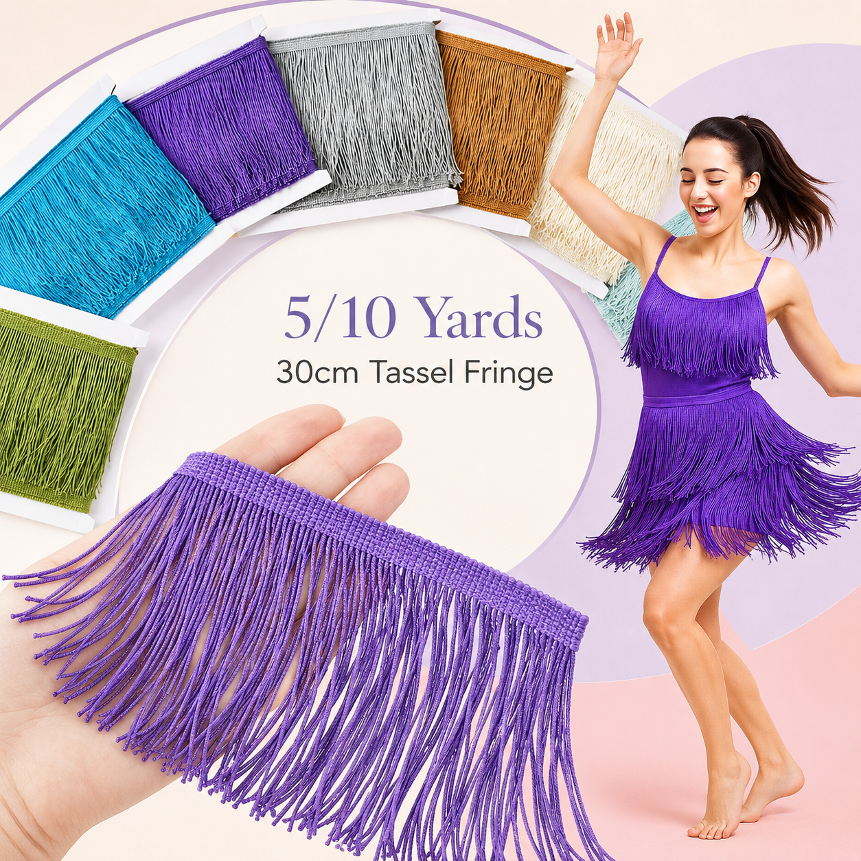 5/10Yards Meetee 30cm Long Fri - Fringe Ribbon Sewing review and price