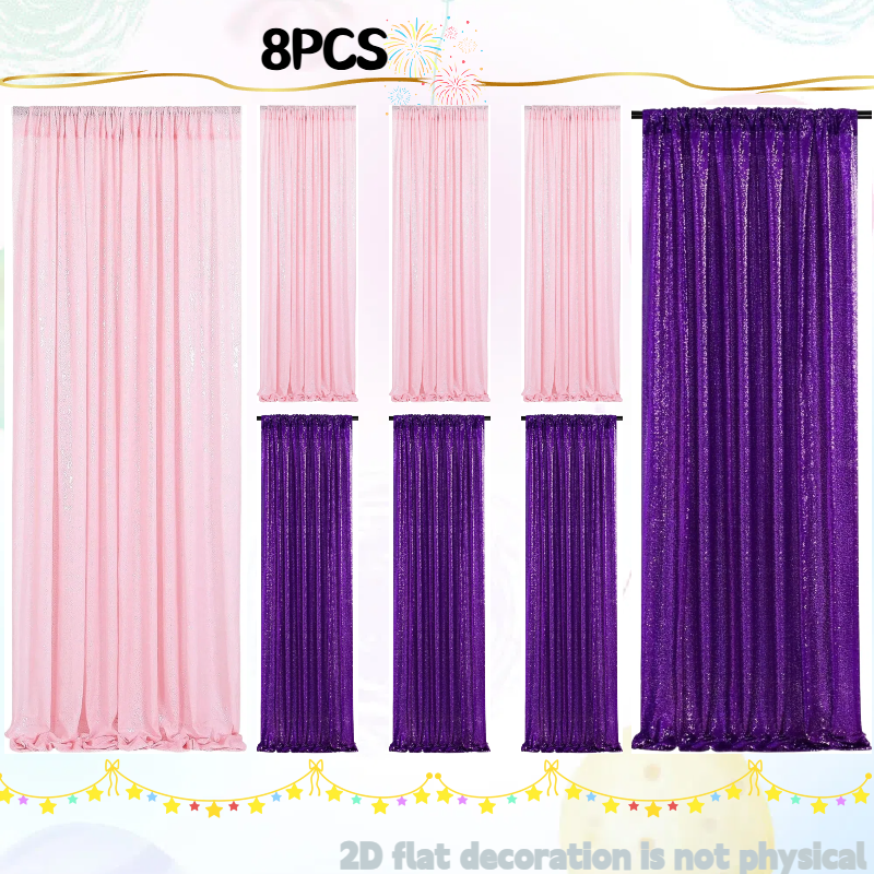 Pink&Silver Sequin Backdrop 2f - Sequin Fabric Panel review and price